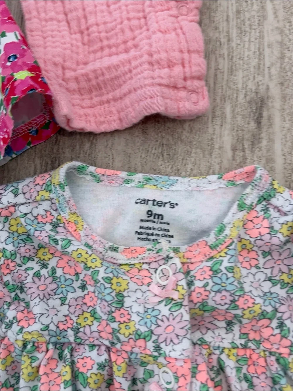 Cottagecore Baby Girls Clothing Lot 6-9 Month Shoes Carters  Floral Embroidered